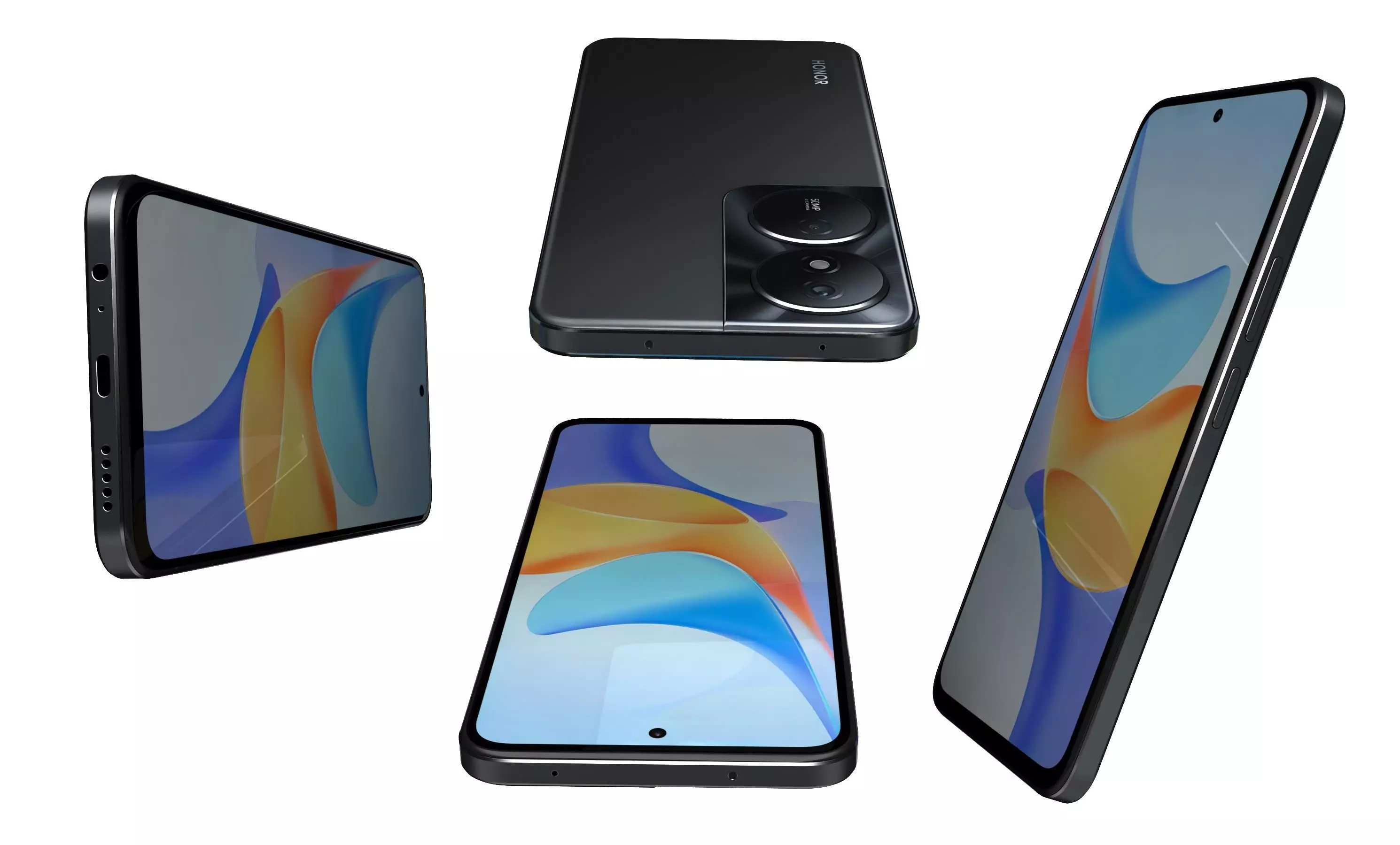 Honor Play 50 Plus Black High Poly 3D model_7