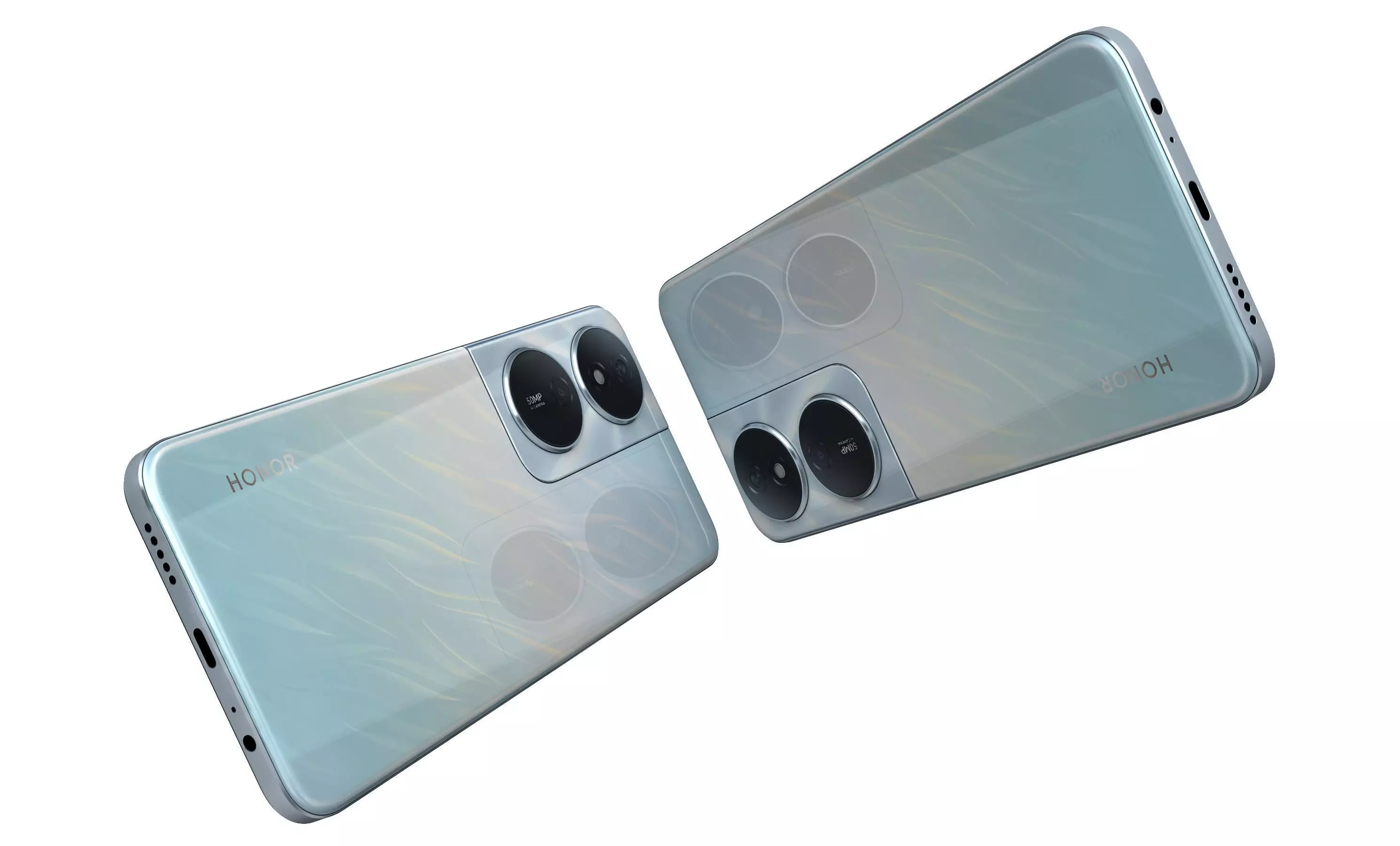 Honor Play 50 Plus Blue High Poly 3D model_4