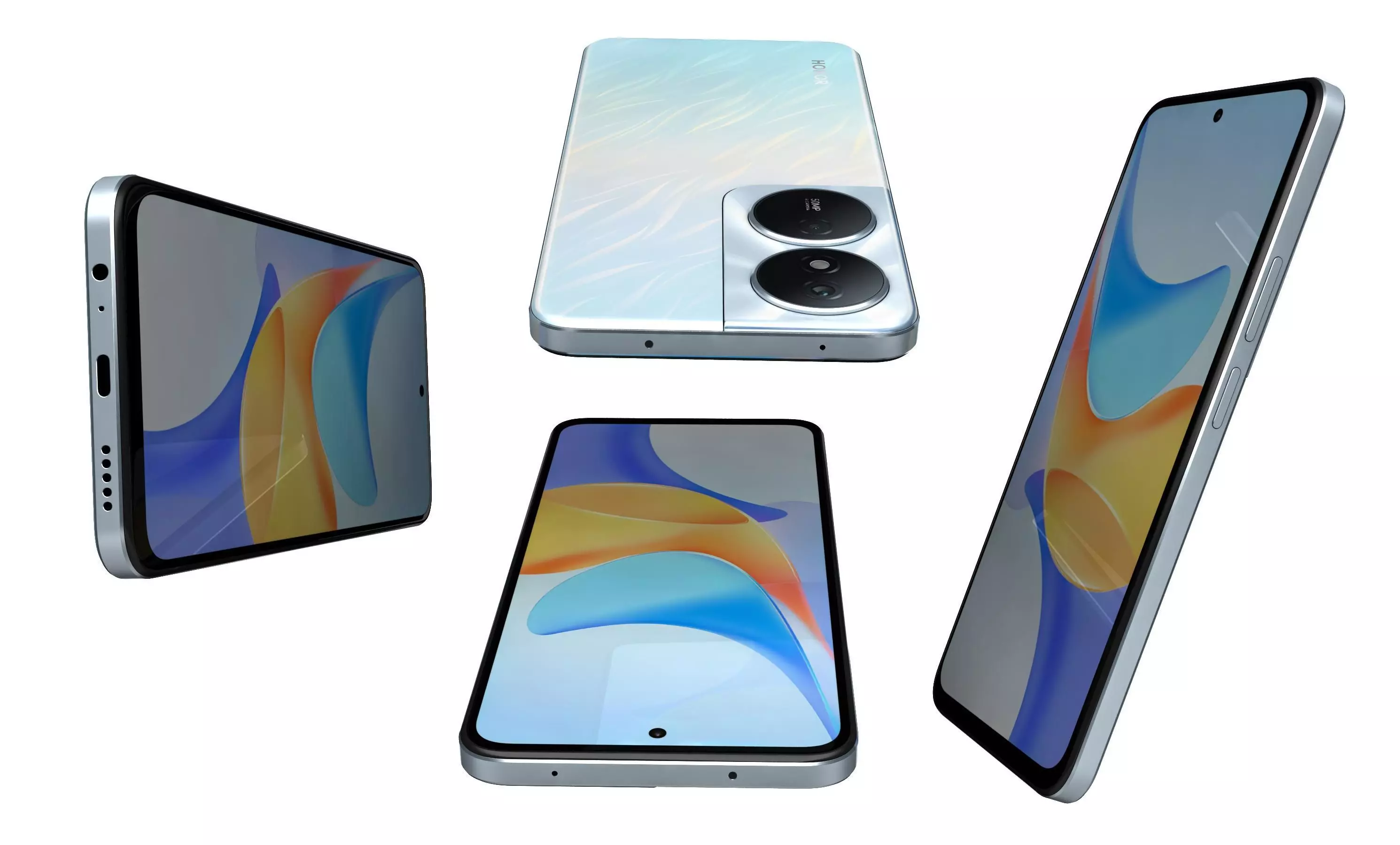 Honor Play 50 Plus Blue High Poly 3D model_7