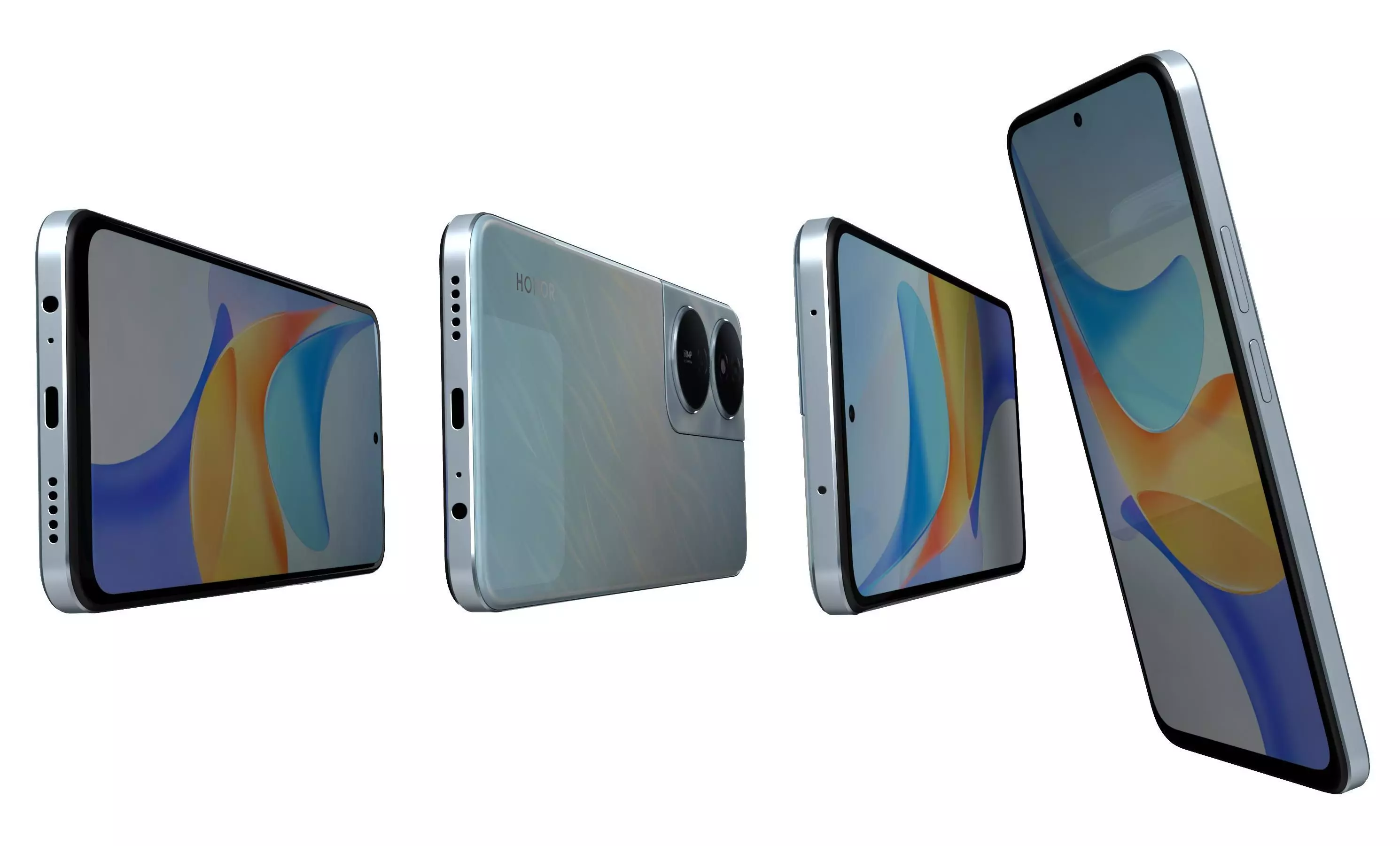 Honor Play 50 Plus Blue High Poly 3D model_6