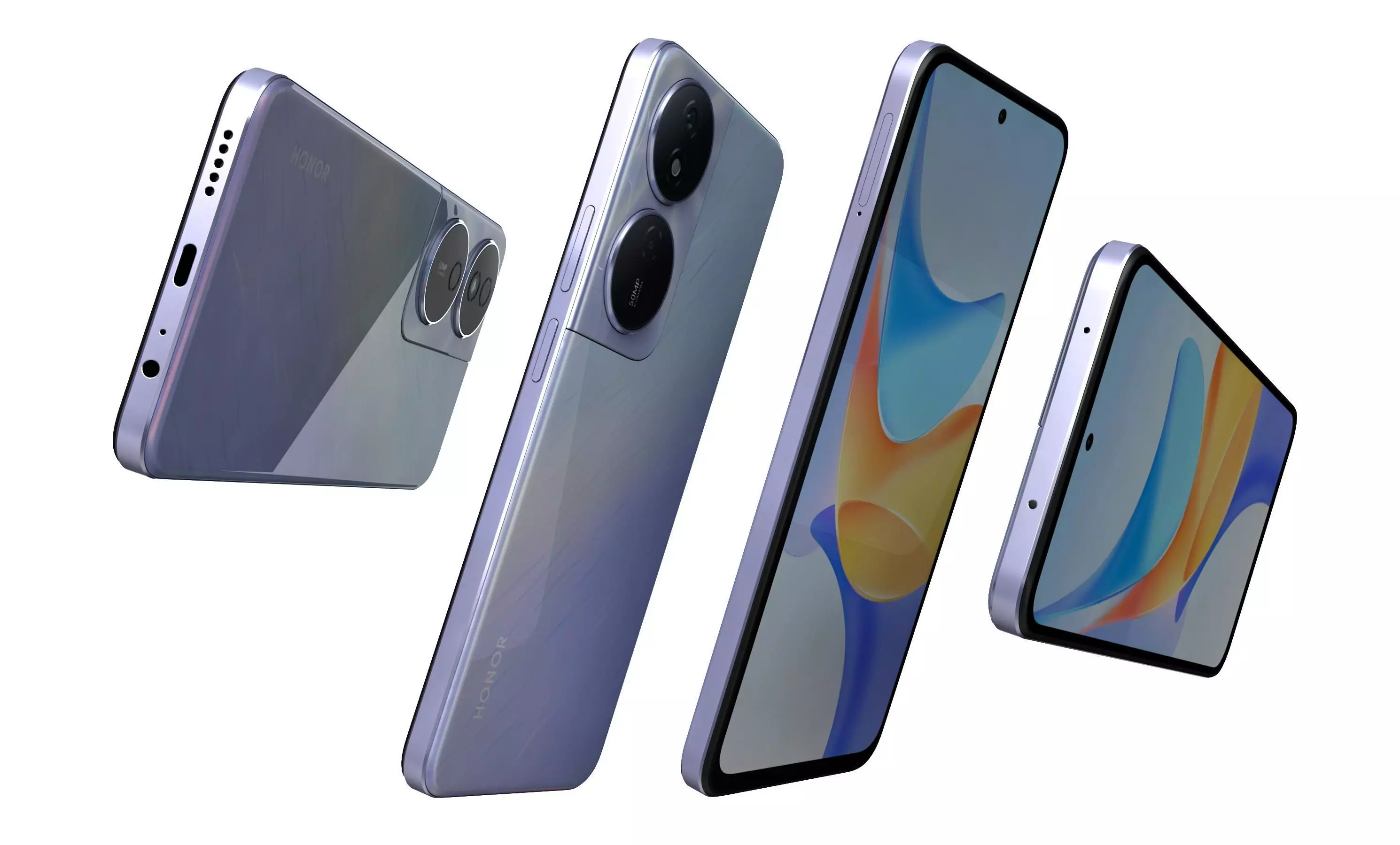 Honor Play 50 Plus Purple High Poly 3D model_5