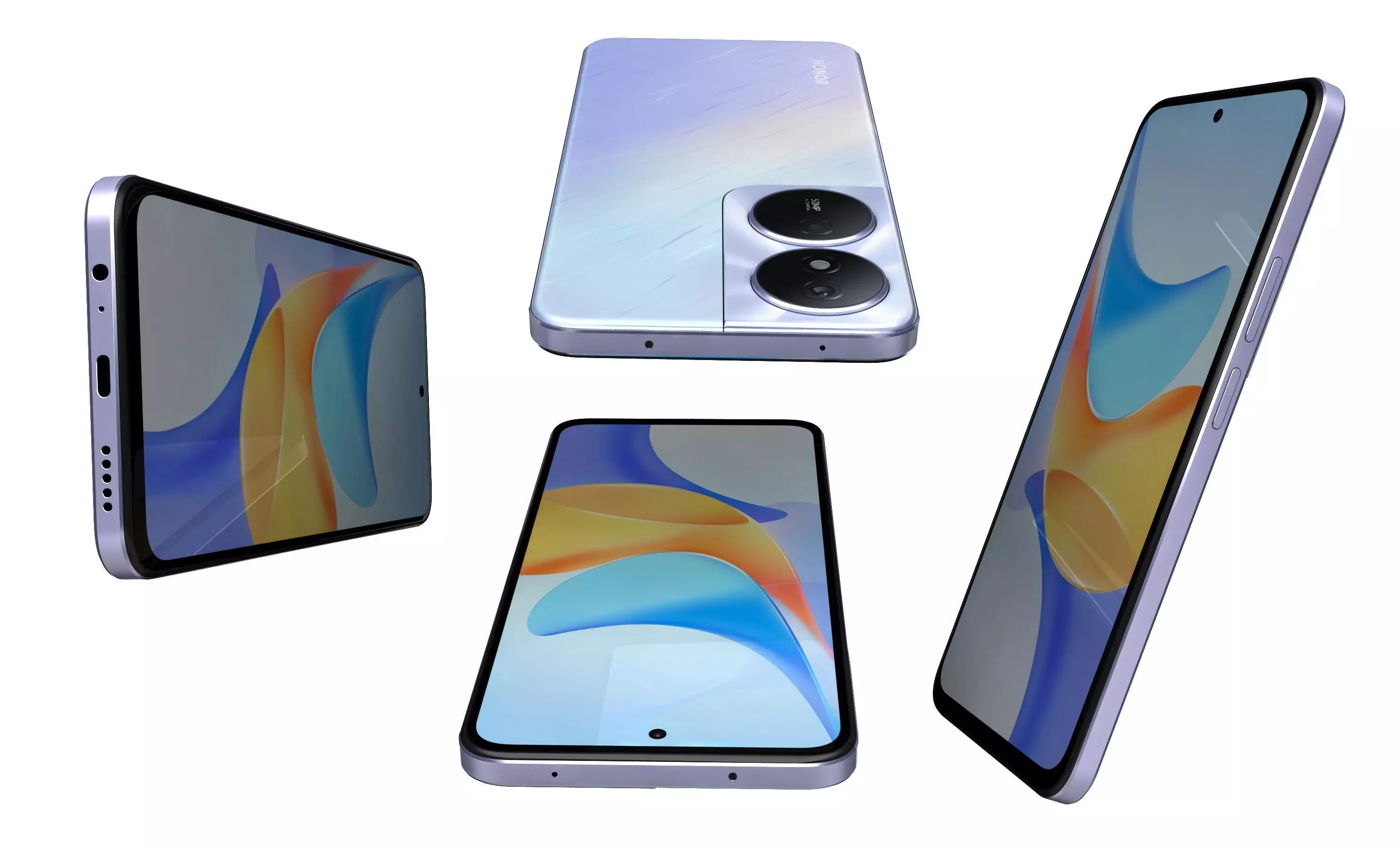 Honor Play 50 Plus Purple High Poly 3D model_7