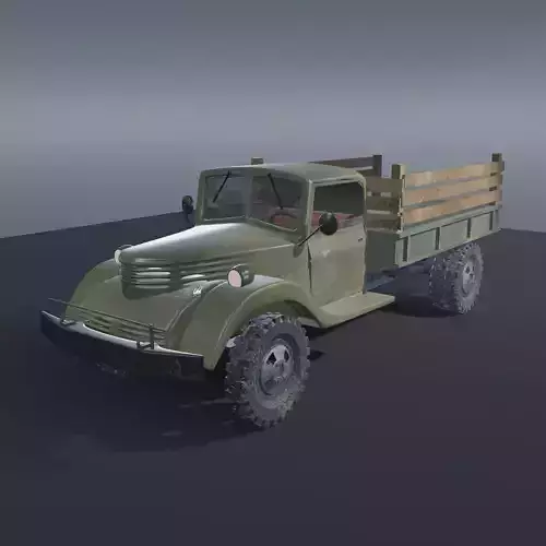 MidPoly Military Cargo Truck 3D Model