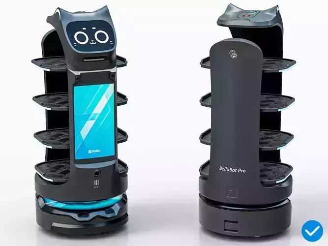 Restaurant Service Robot Waiter BellaBot Pro Black PBR