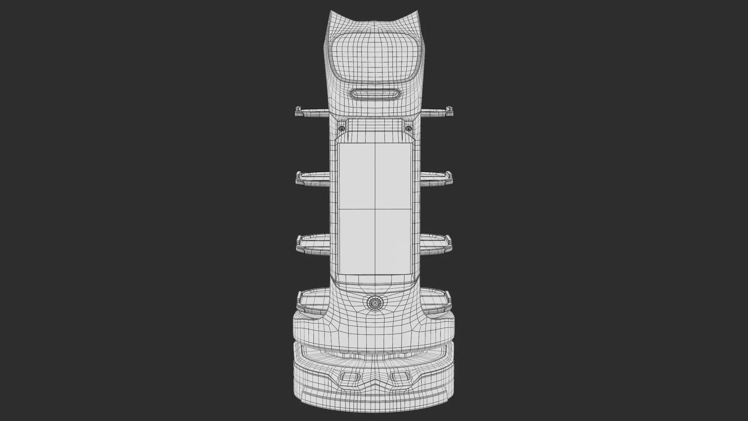 Restaurant Service Robot Waiter BellaBot Pro Black PBR Low-poly 3D model_18