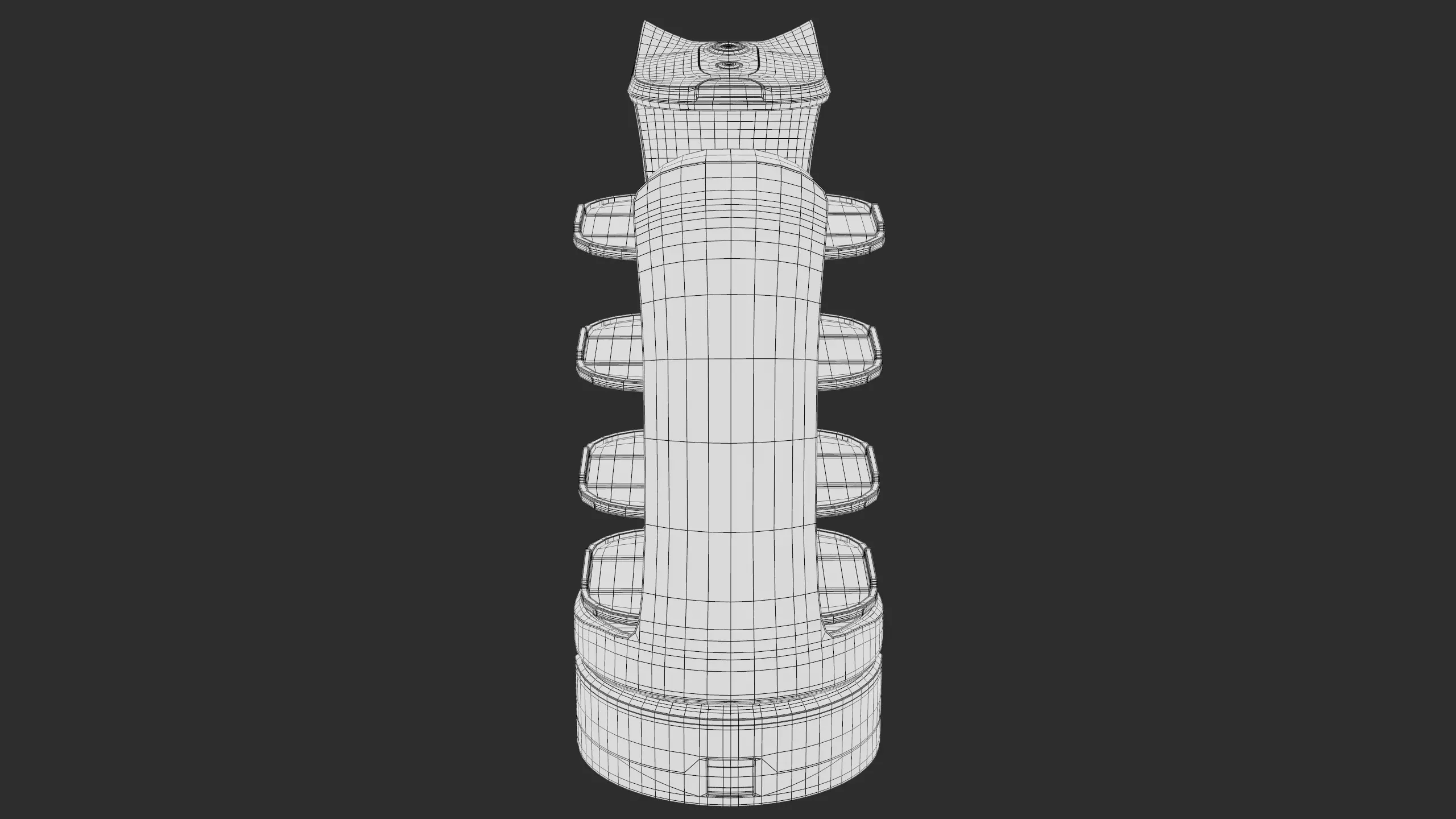 Restaurant Service Robot Waiter BellaBot Pro Black PBR Low-poly 3D model_23