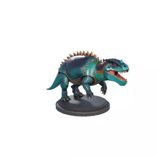 2732 Gothic Roaring Ankylosaurus Dinosaur 3D Model 3D print model_14