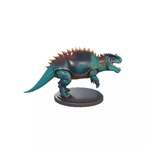 2732 Gothic Roaring Ankylosaurus Dinosaur 3D Model 3D print model_18