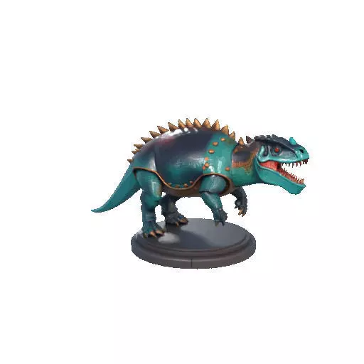 2732 Gothic Roaring Ankylosaurus Dinosaur 3D Model 3D print model_15