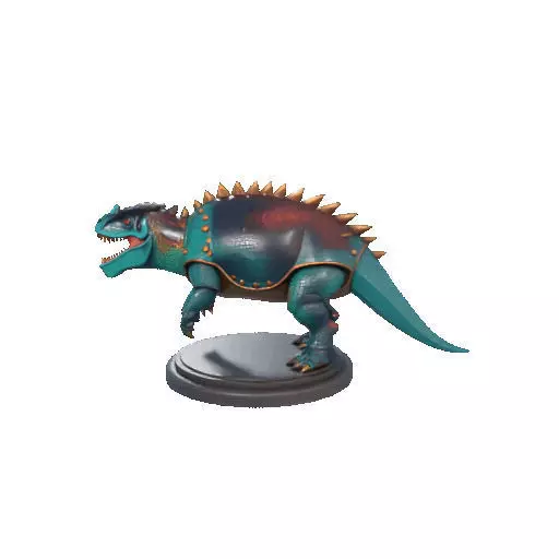 2732 Gothic Roaring Ankylosaurus Dinosaur 3D Model 3D print model_32