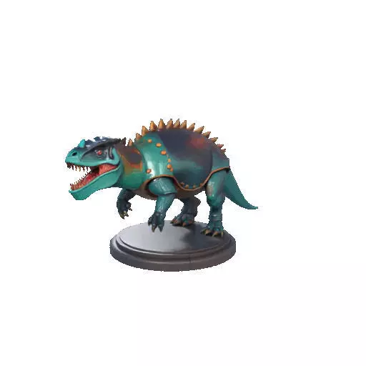 2732 Gothic Roaring Ankylosaurus Dinosaur 3D Model 3D print model_36