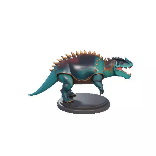 2732 Gothic Roaring Ankylosaurus Dinosaur 3D Model 3D print model_17