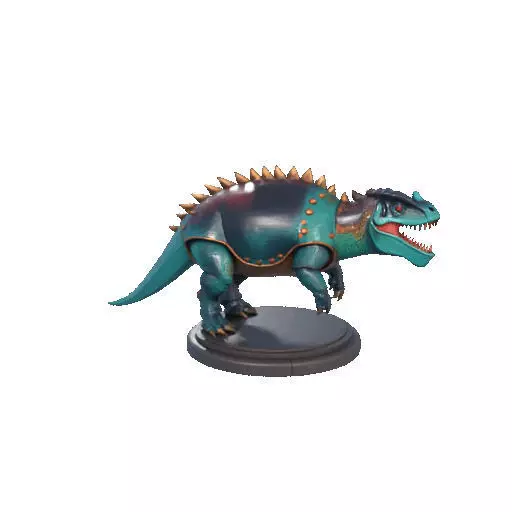 2732 Gothic Roaring Ankylosaurus Dinosaur 3D Model 3D print model_16