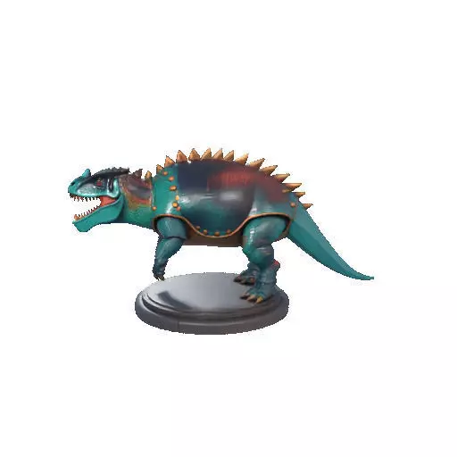 2732 Gothic Roaring Ankylosaurus Dinosaur 3D Model 3D print model_33