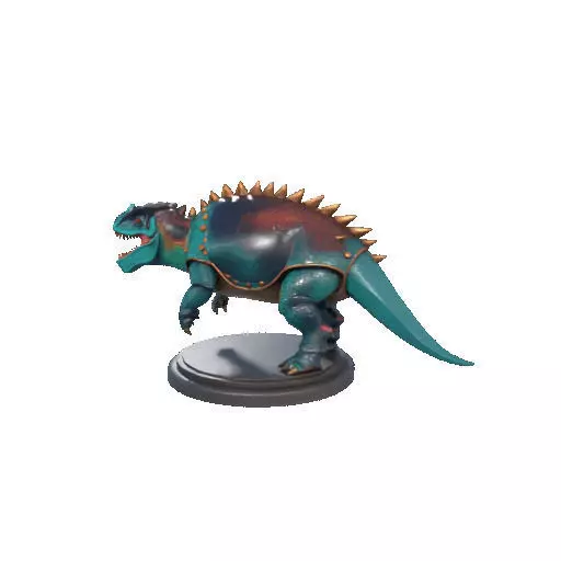 2732 Gothic Roaring Ankylosaurus Dinosaur 3D Model 3D print model_31