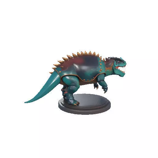 2732 Gothic Roaring Ankylosaurus Dinosaur 3D Model 3D print model_19