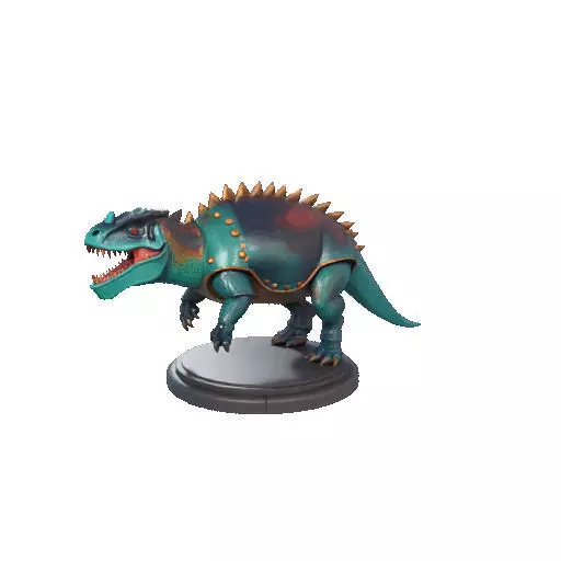 2732 Gothic Roaring Ankylosaurus Dinosaur 3D Model 3D print model_35