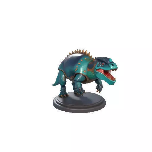 2732 Gothic Roaring Ankylosaurus Dinosaur 3D Model 3D print model_13