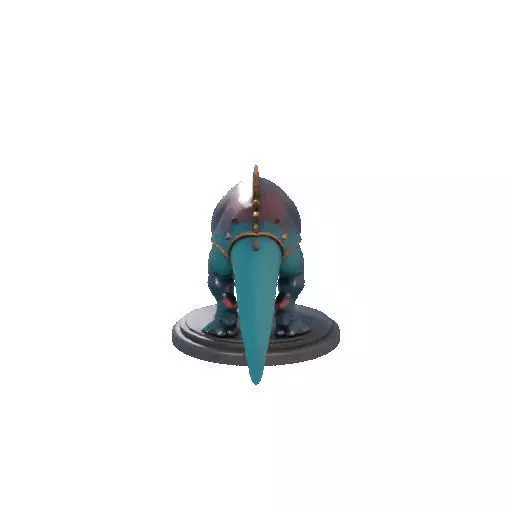 2732 Gothic Roaring Ankylosaurus Dinosaur 3D Model 3D print model_25