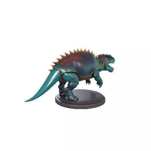 2732 Gothic Roaring Ankylosaurus Dinosaur 3D Model 3D print model_20