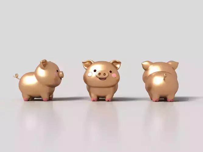 Gold jewelry pig