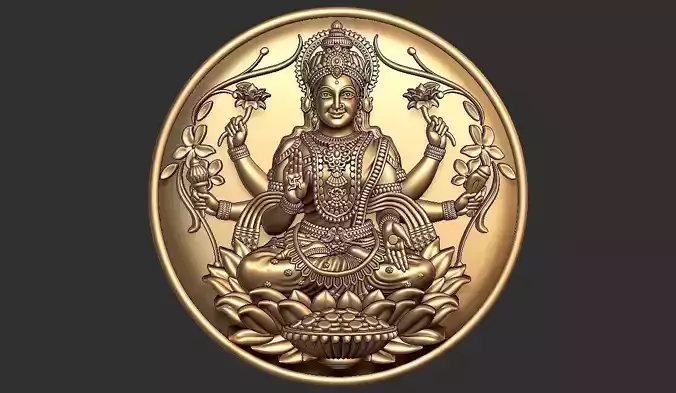 laxmi ji coin  3D print model