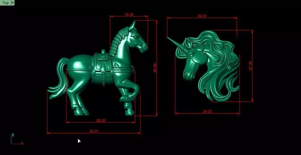 Horse 2 - Unicorn  3D print model_6