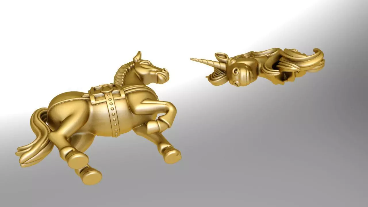 Horse 2 - Unicorn  3D print model_1