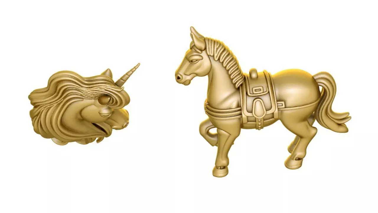 Horse 2 - Unicorn  3D print model_2