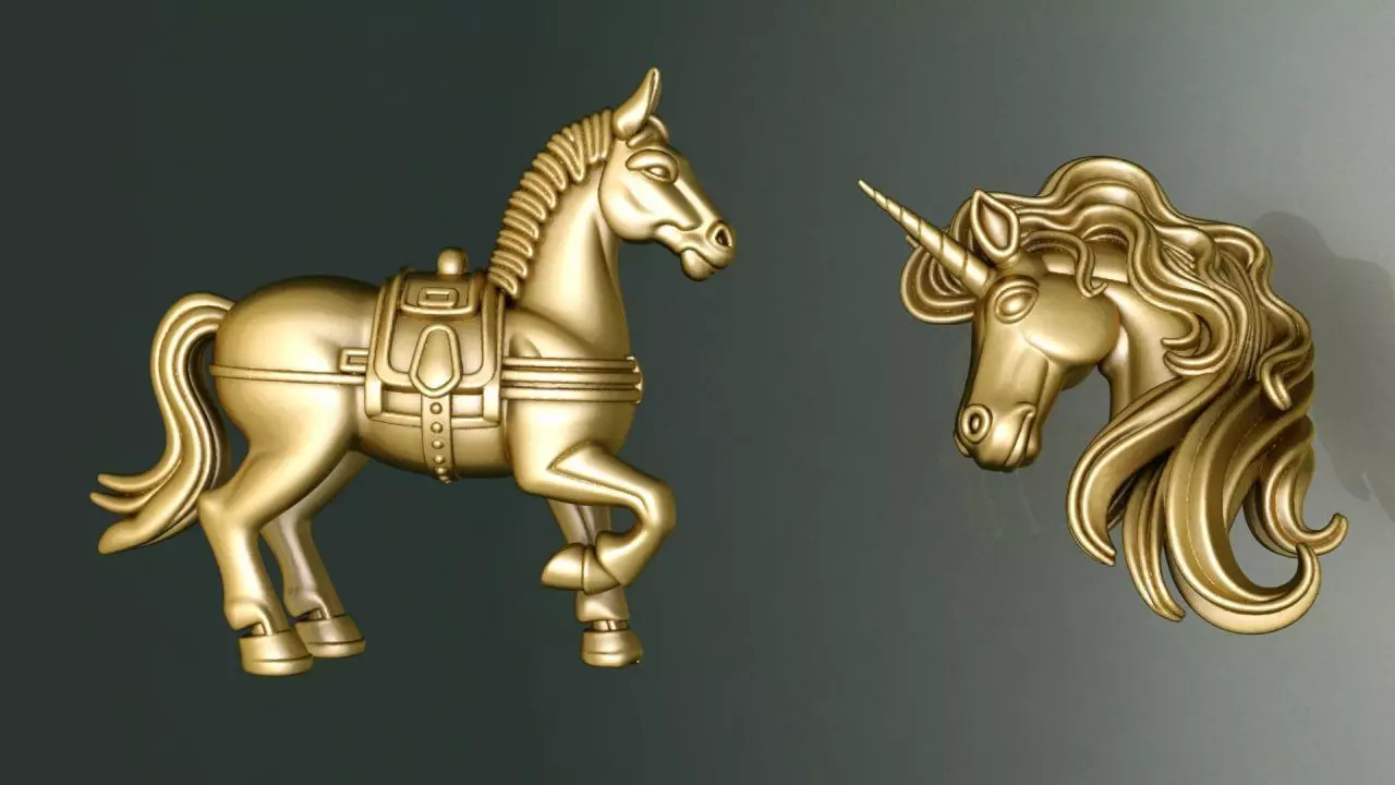 Horse 2 - Unicorn  3D print model_0