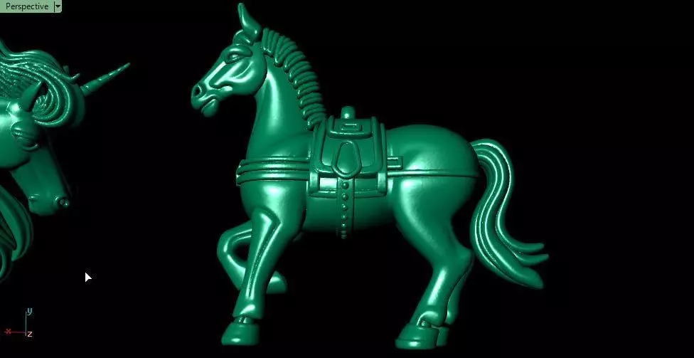 Horse 2 - Unicorn  3D print model_3
