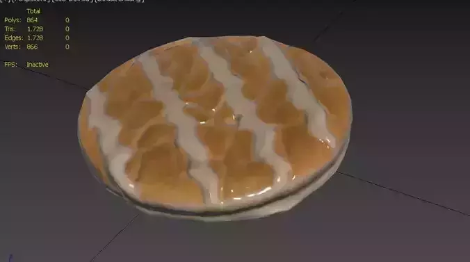 Cookie M01a Low-poly 3D model 3