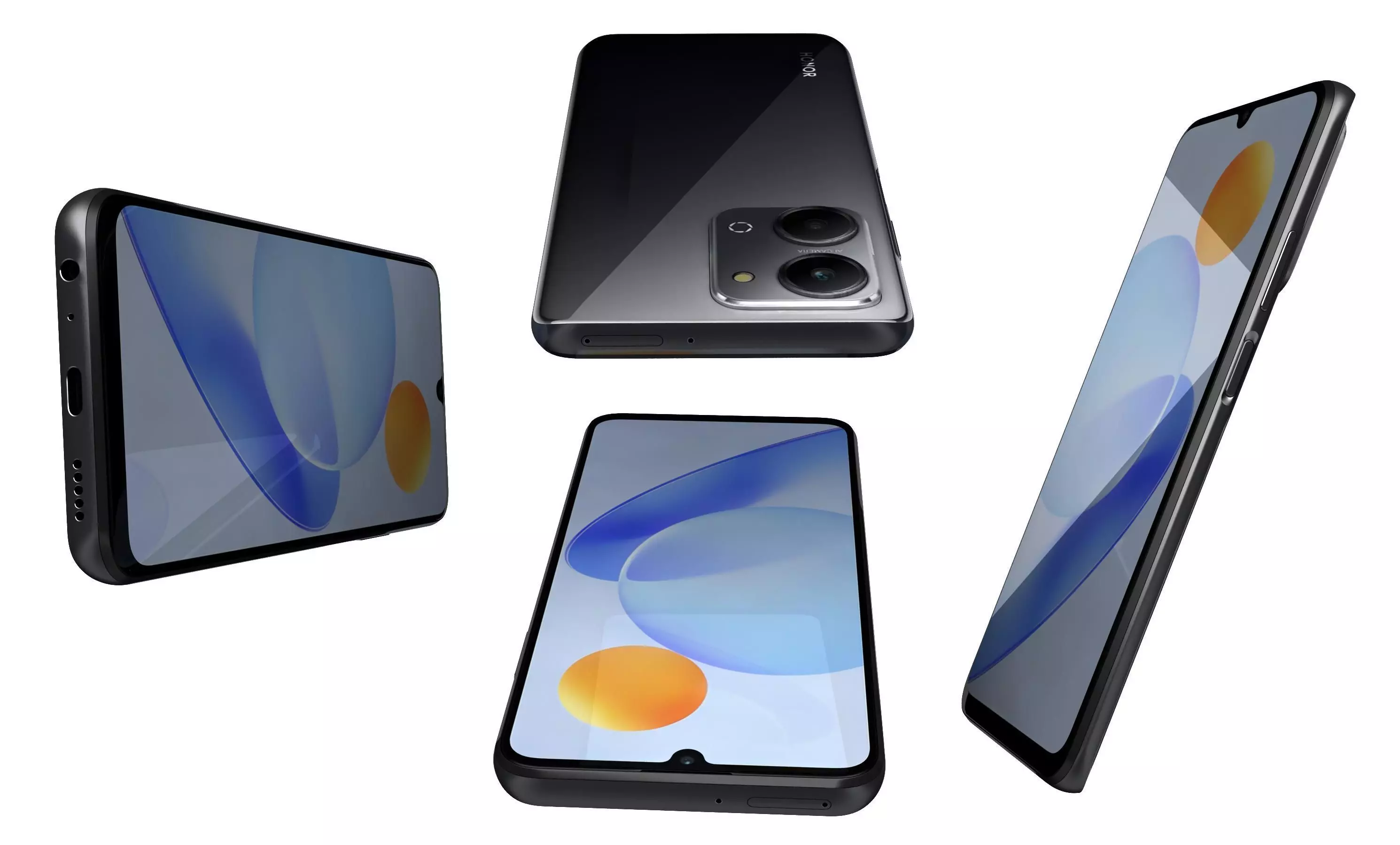 Honor Play7T Black High Poly 3D model_7