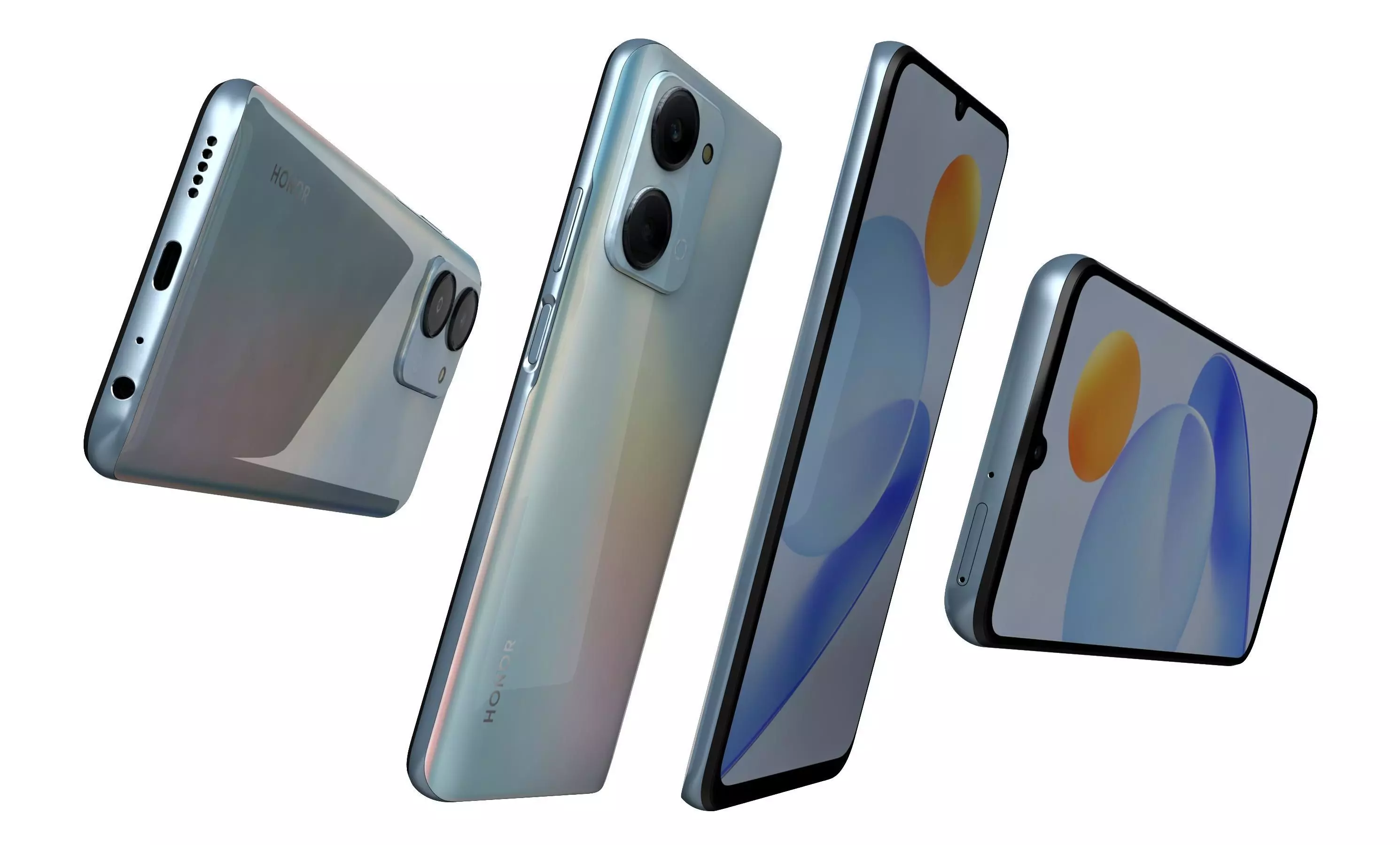 Honor Play7T White High Poly 3D model_9