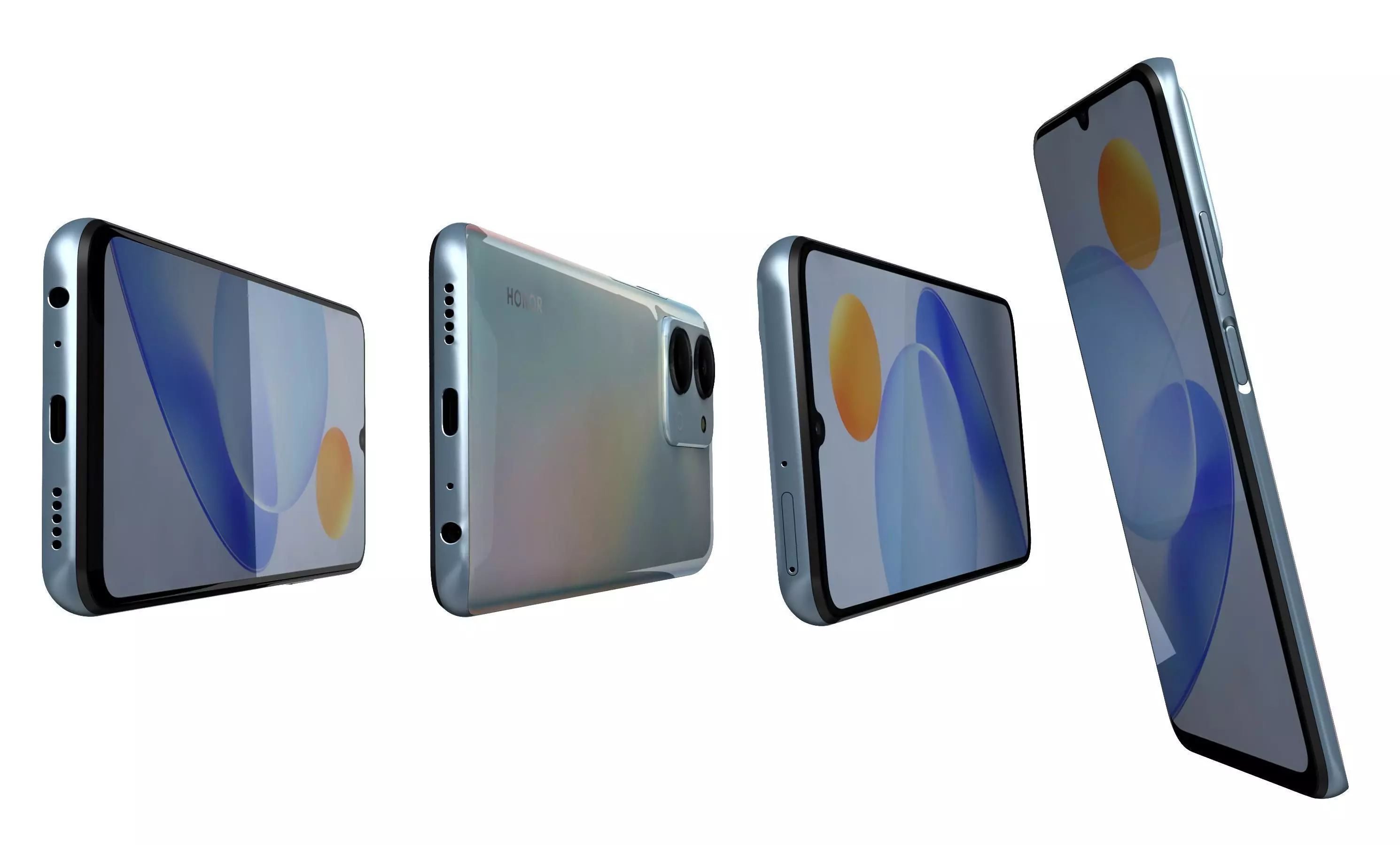 Honor Play7T White High Poly 3D model_6