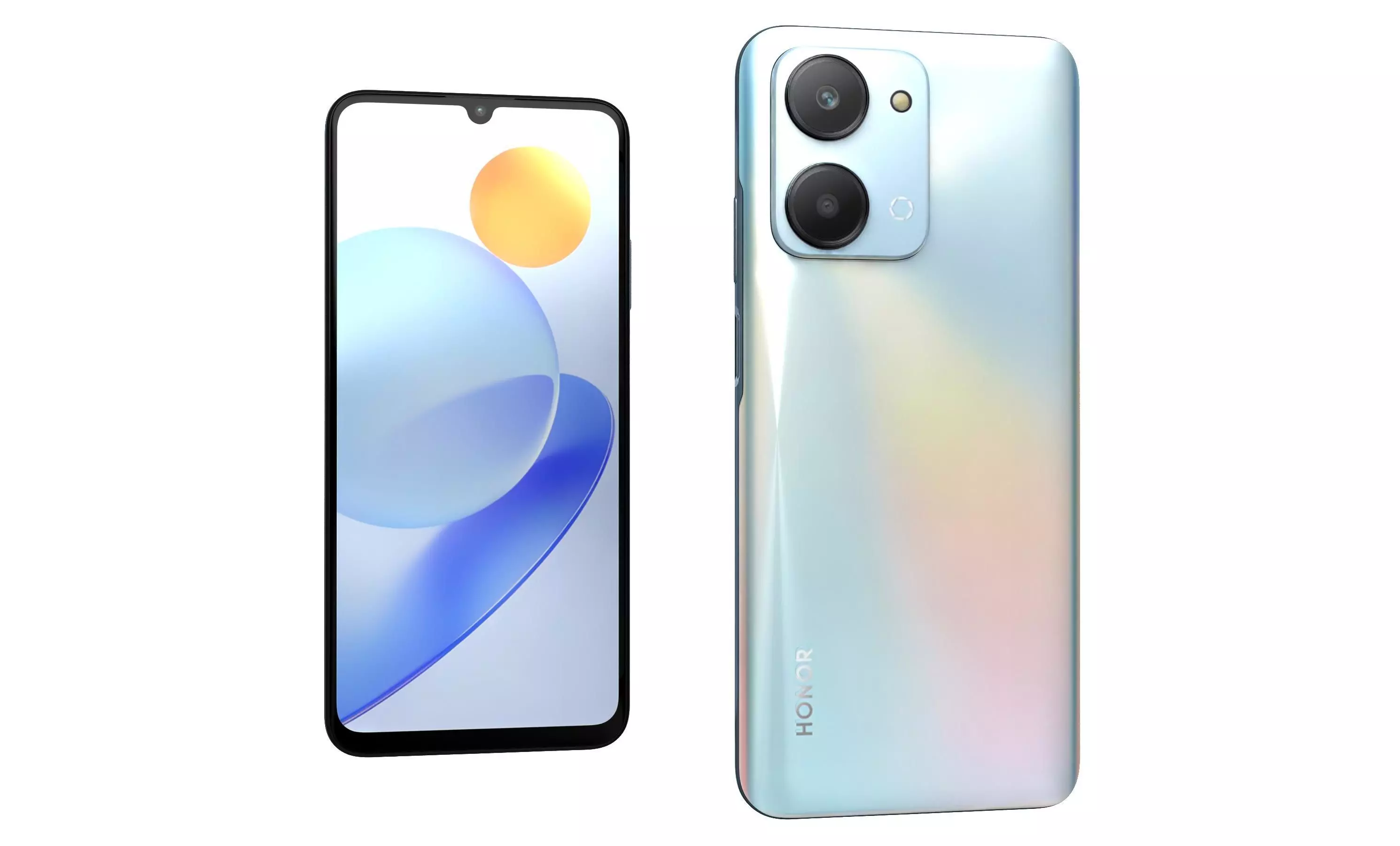 Honor Play7T White High Poly 3D model_1