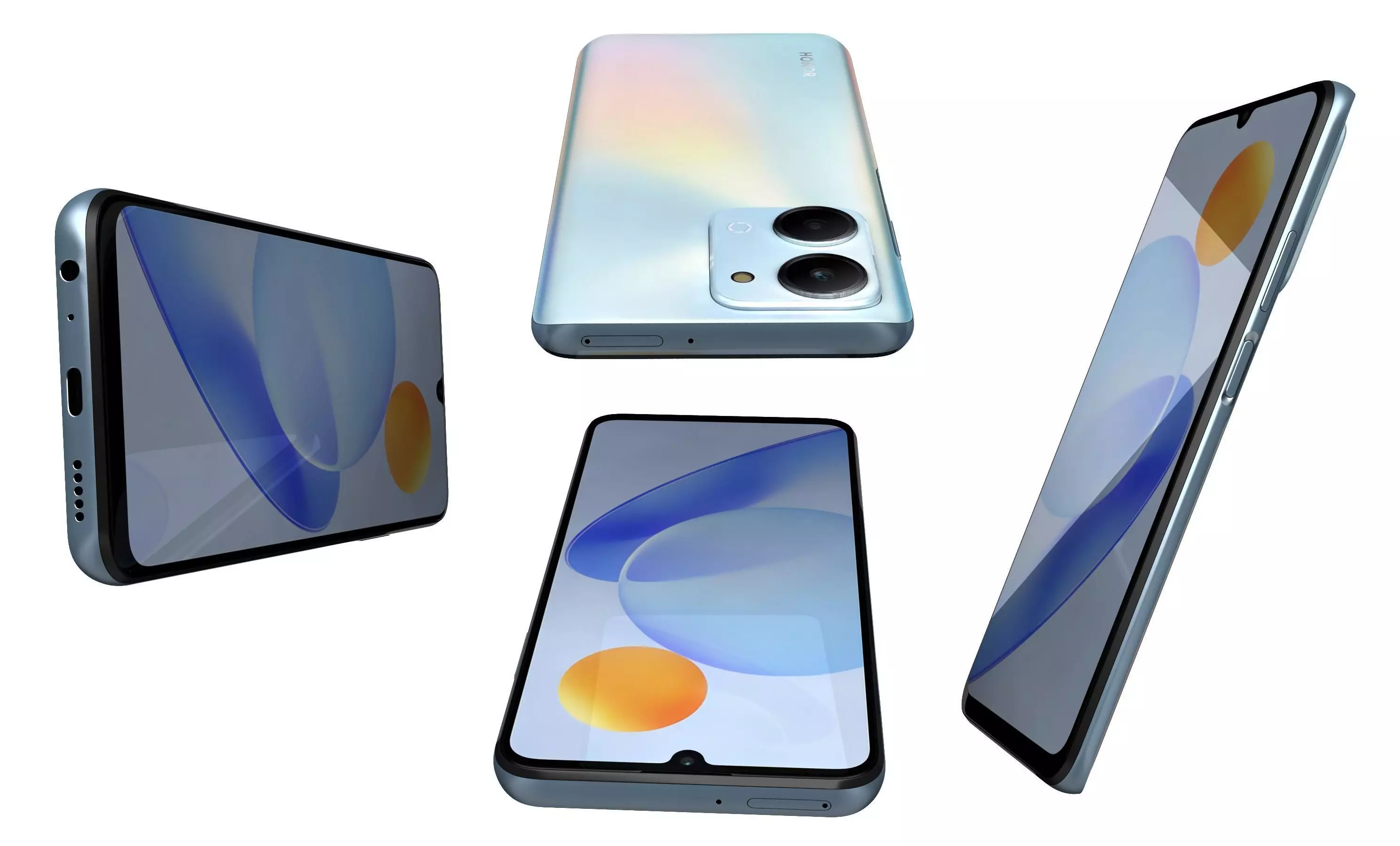 Honor Play7T White High Poly 3D model_7