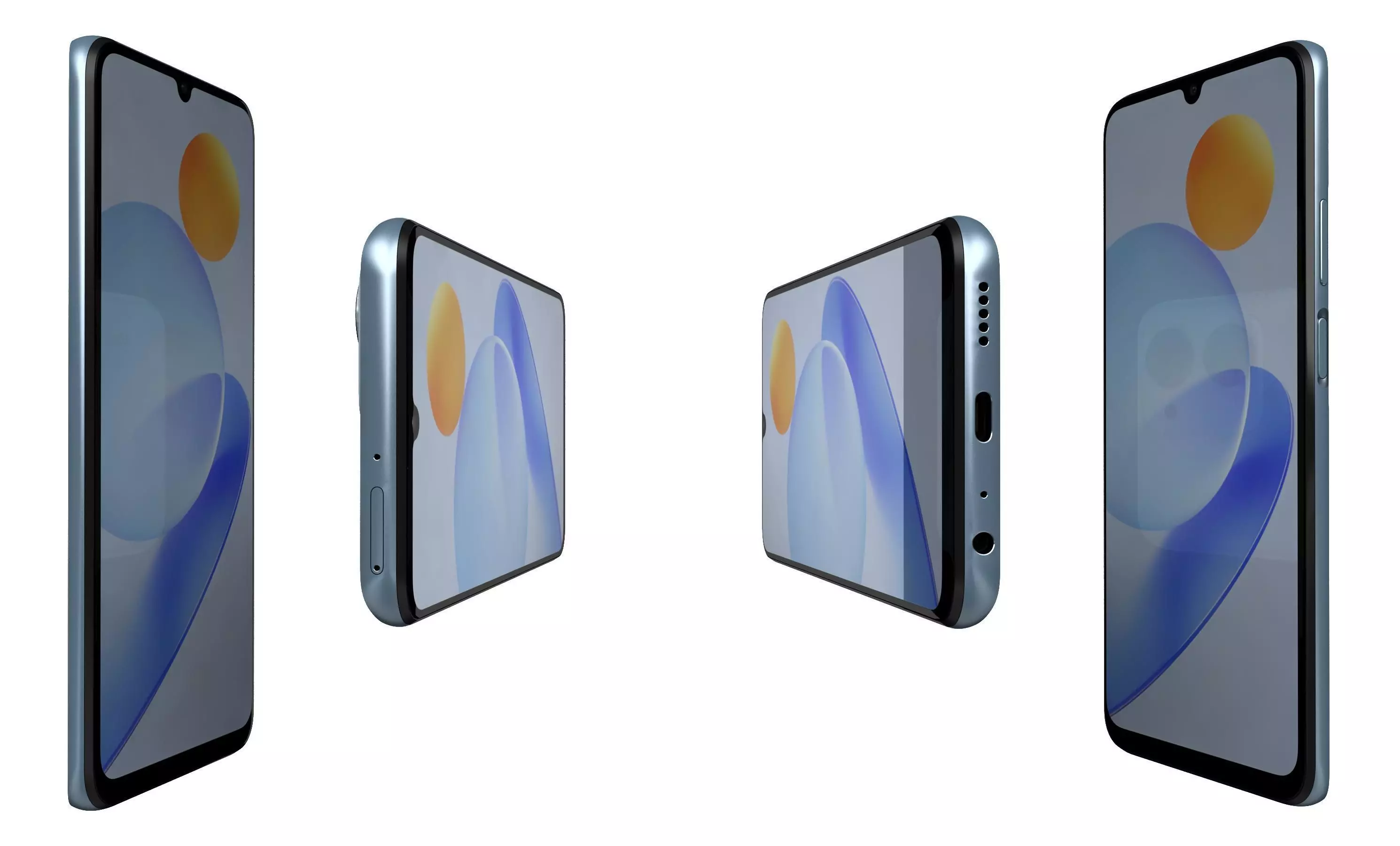 Honor Play7T White High Poly 3D model_2