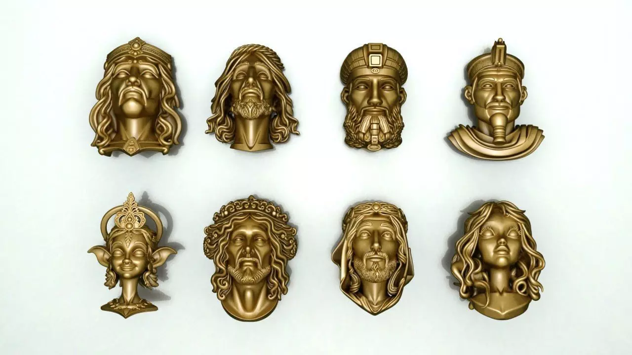 Faces 2 3D print model_0