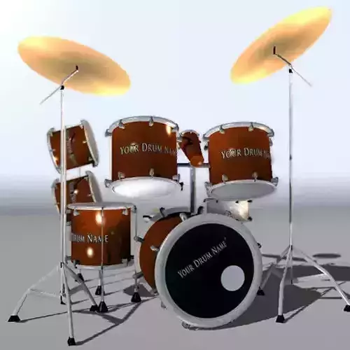 Drum for Games Low-poly 3D model