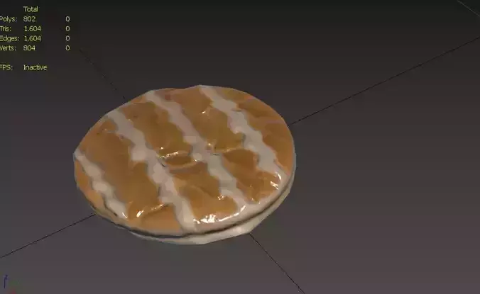 Cookie M03a Low-poly 3D model 3