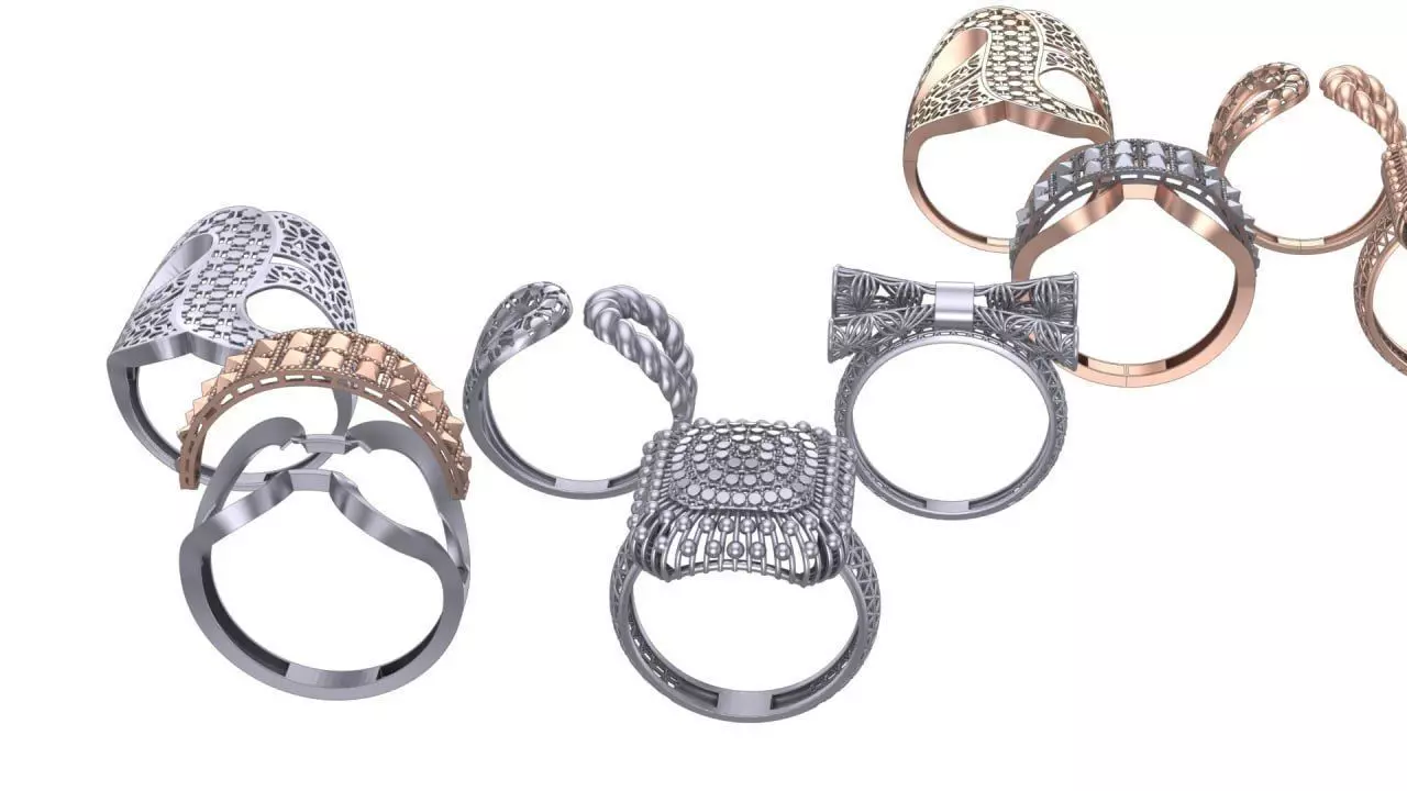 5 different fusion cut 3D print model_1