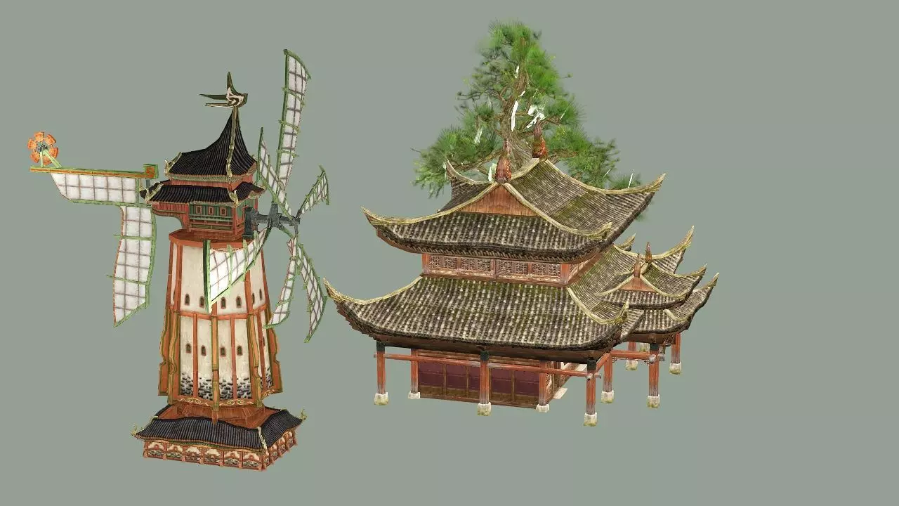 Japan Asian Medieval Hut E House 3D Model Low-poly 3D model_4