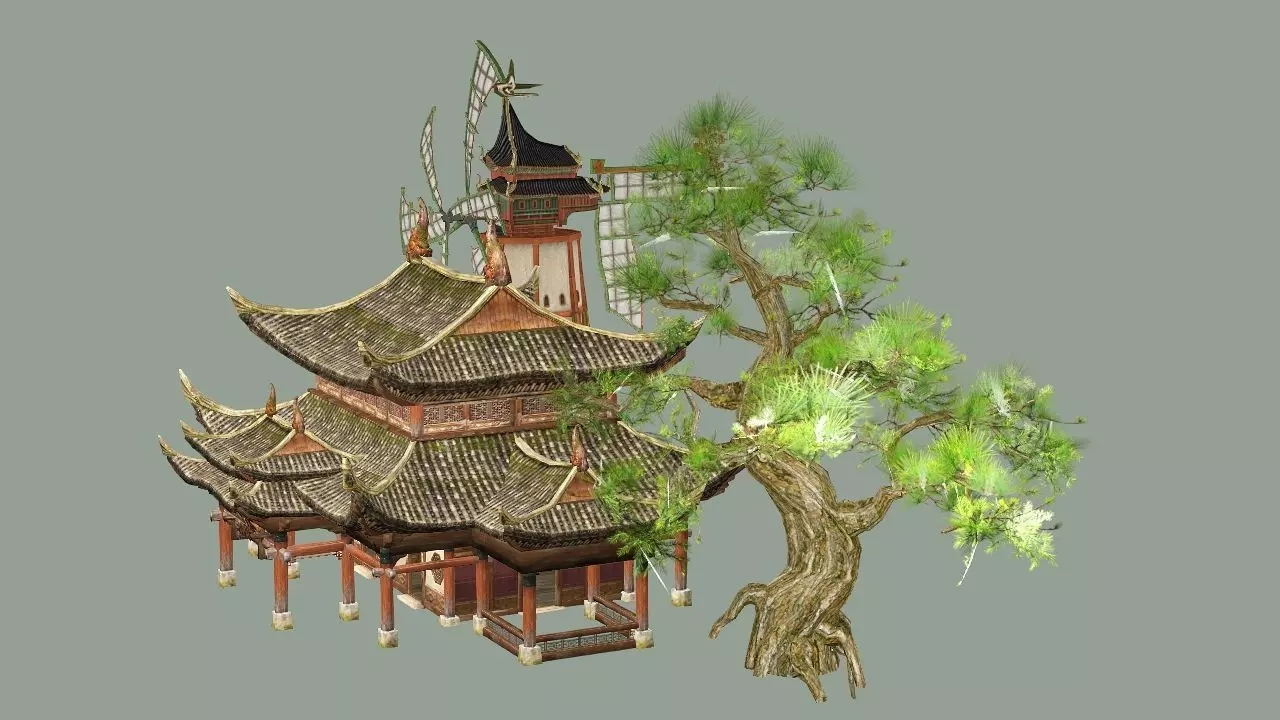 Japan Asian Medieval Hut E House 3D Model Low-poly 3D model_7