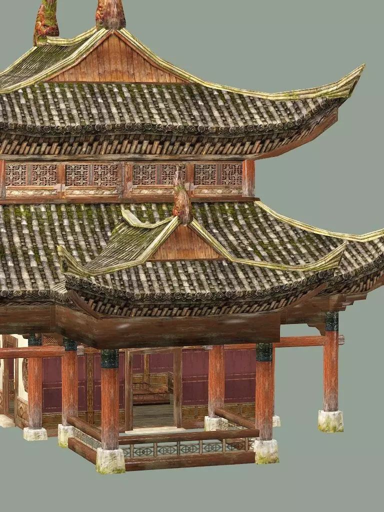 Japan Asian Medieval Hut E House 3D Model Low-poly 3D model_15