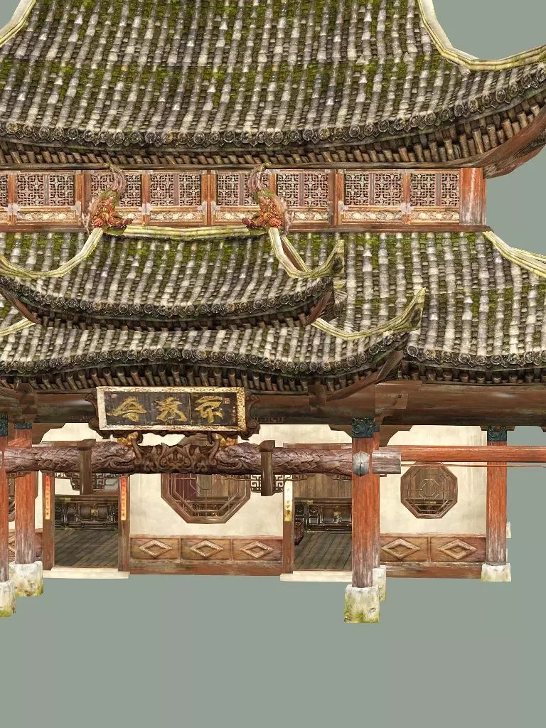 Japan Asian Medieval Hut E House 3D Model Low-poly 3D model_14