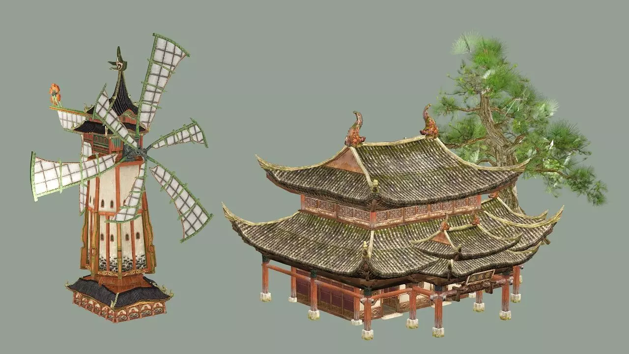 Japan Asian Medieval Hut E House 3D Model Low-poly 3D model_5