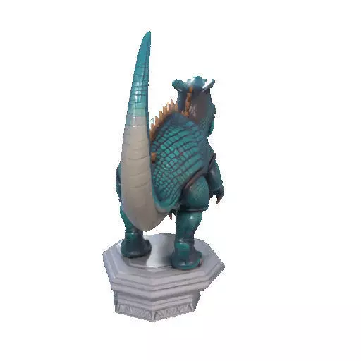 2733  Gothic   Roaring Ankylosaurus Dinosaur   3D Model 3D print model_28