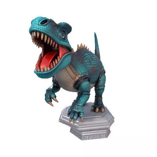 2733  Gothic   Roaring Ankylosaurus Dinosaur   3D Model 3D print model_12