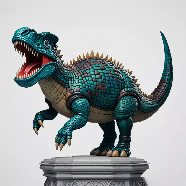 2733  Gothic   Roaring Ankylosaurus Dinosaur   3D Model 3D print model_0